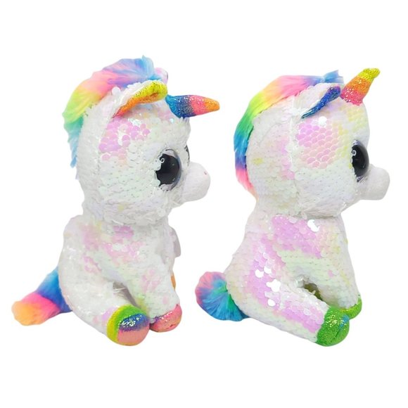 Ty Flippables Pixy Unicorn Plush Changing Sequins 7 Inch Stuffed Animal Toys Lot - Picture 4 of 10